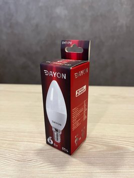 LED лампа DAYON EMT-1710 C37 6W 4100K E14 1568372125 фото